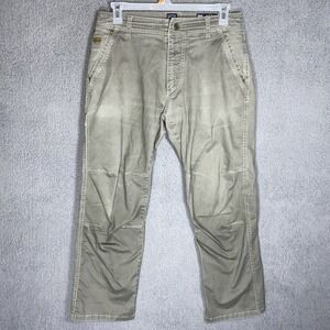 KUHL Slackr Pants Mens 34x3 Beige Patina Dye Stretch Hiking Gorpcore Chino